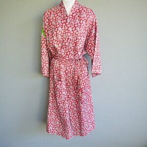 Pierre Cardin Men's Vintage 60s Red Paisley Nylon Robe